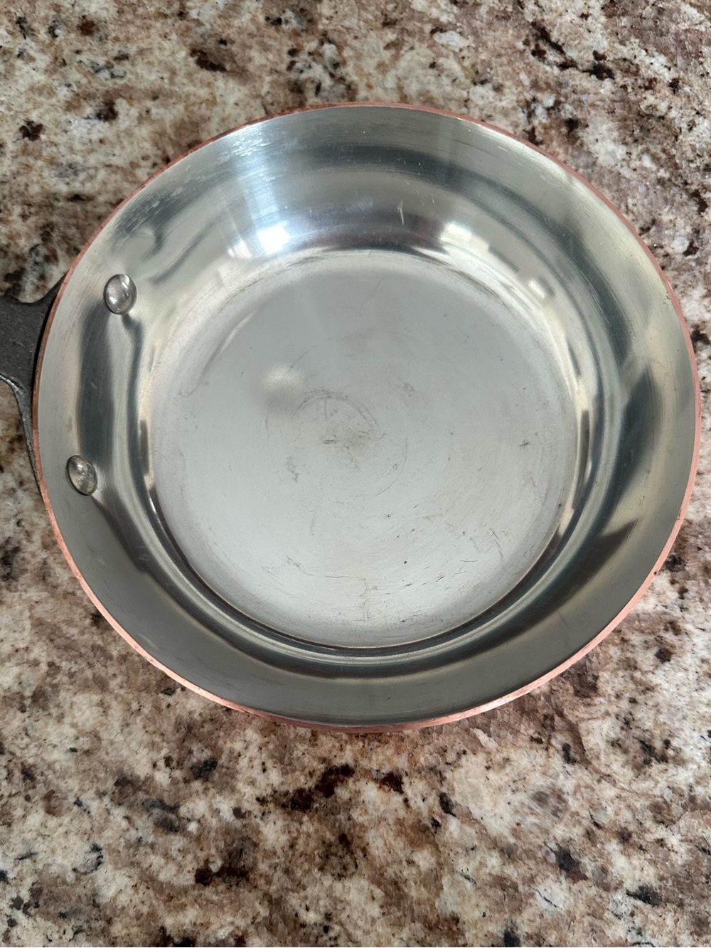 Baumalu Copper Fry Pan Made In France 6.5” 16 cm With Cast Iron Handle NWOT - Picture 2 of 5